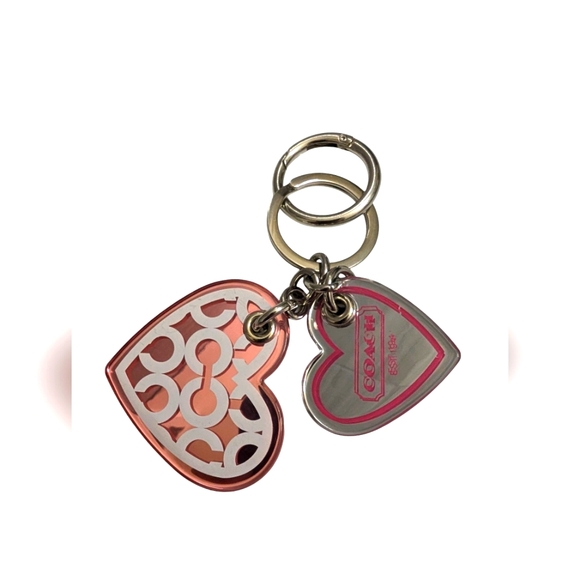 Coach Accessories - Coach Duo Heart Bag Charms / Keychain Set